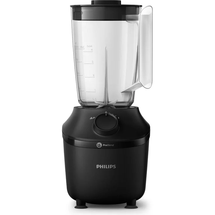 Philips HR2291-41 3000 Series Standmixer, 600W, 1,25L Mixbehälter, 2 Geschwindigkeiten, Puls-Funktion, Ice-Crush-Funktion, inkl. To-Go-Trinkflasche, schwarz – Bild 1