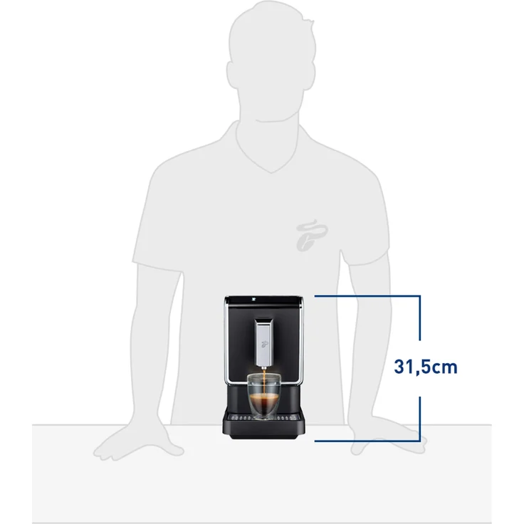 Tchibo Kaffeevollautomat Esperto Pro mit One Touch Funktion für Caffè Crema, Espresso, Cappuccino und Milchschaum, Anthrazit – Bild 5