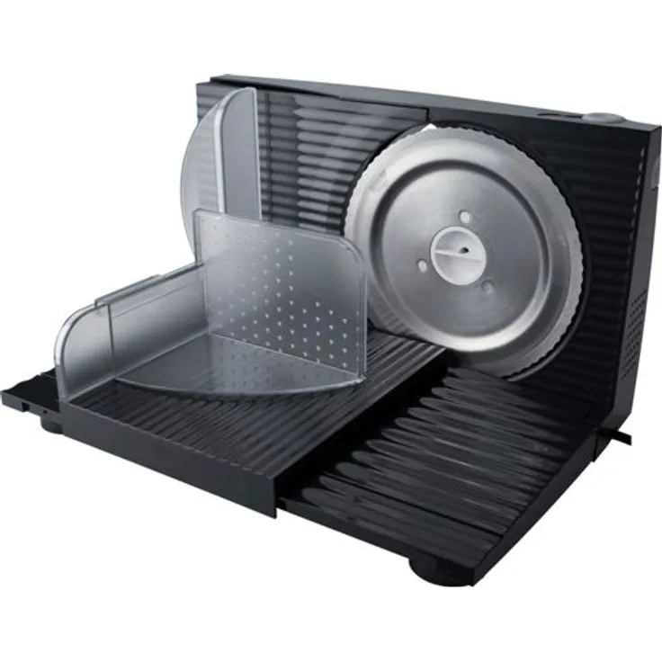 Steba AS 100 Allesschneider, elektrisch, freitragend, 100W, 17mm Schnittstärke, 170 mm Wellenschliffmesser, schwarz