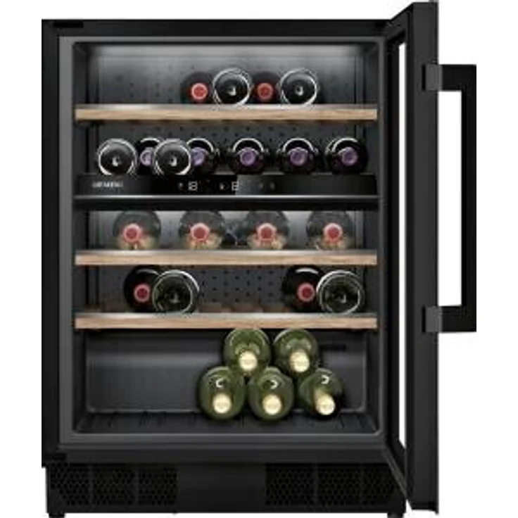 Siemens KU21WAHG0 Weinkühlschrank, Einbau, schwarz, 44 Flaschen, airFreshfilter, Breite 59.8 cm, Energieklasse G – Bild 1