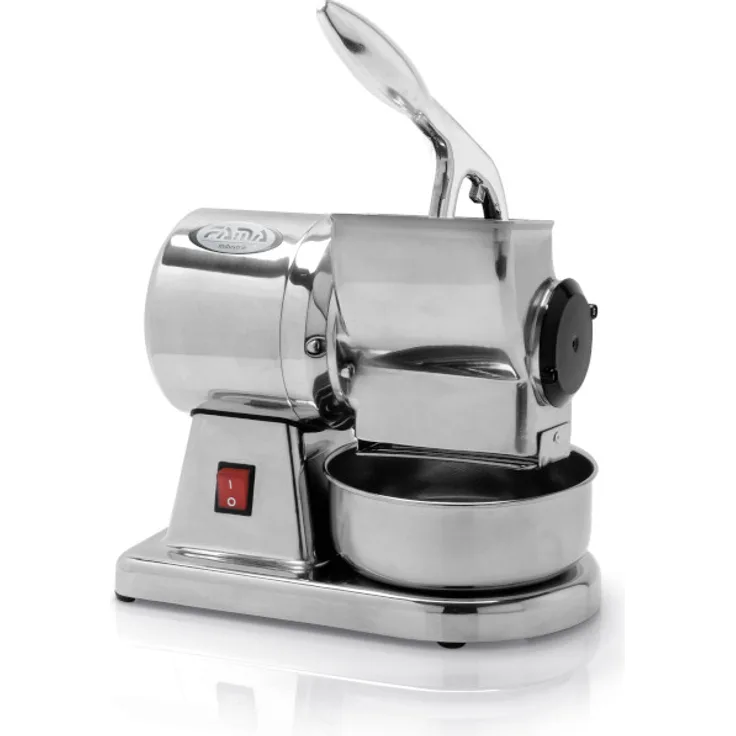 Fama 505.501 Käsereibe, 380W, Kapazität 30kg pro Stunde, eloxiertes Aluminium, poliert, 