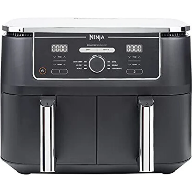 Ninja Foodi MAX Dual Zone AF400EU Heißluftfritteuse, 2470 Watt, 9,5L, ohne Fett, schwarz – Bild 1