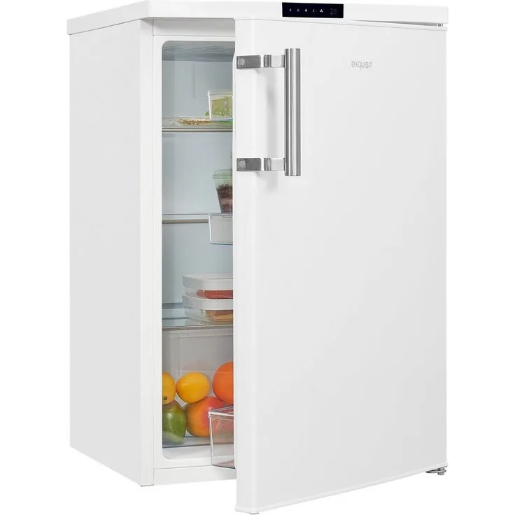 Exquisit KS16-V-HE-011D Kühlschrank, freistehend, weiß, Breite 56 cm, Energieklasse D, 810200406