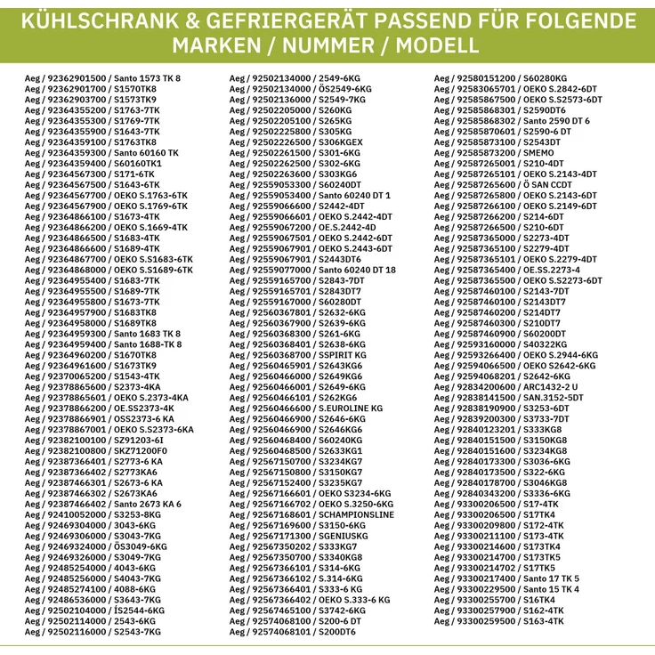 Türgriff weiß wie Electrolux 206280801-5 für Kühlschrank – Bild 5