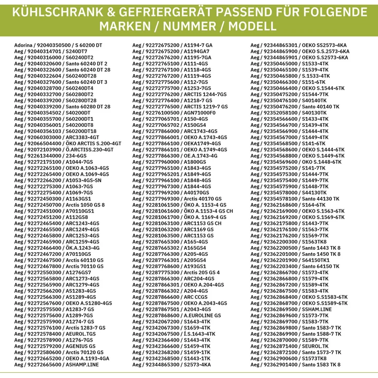 Türgriff weiß wie Electrolux 206280801-5 für Kühlschrank – Bild 4