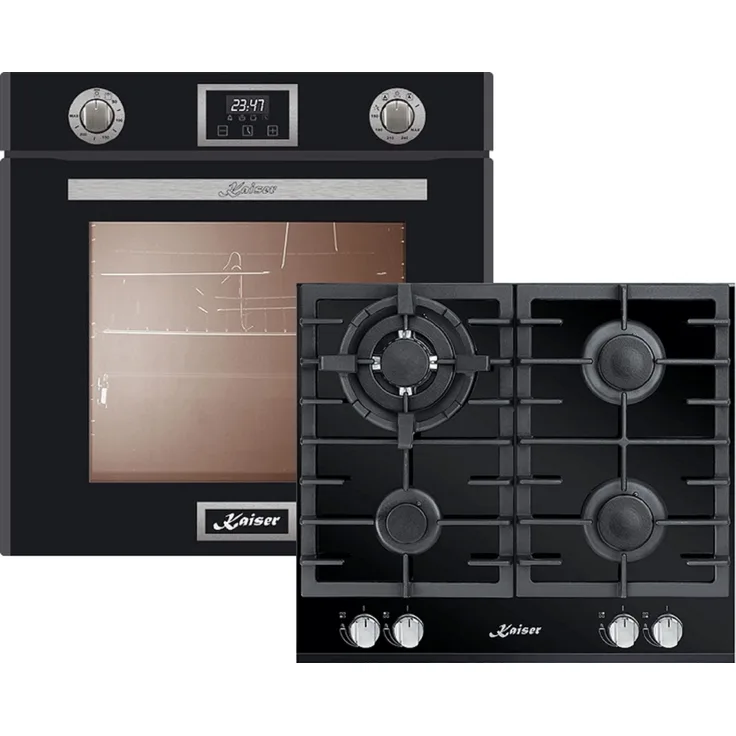 Herd Set Kaiser EG 6374 Sp Gas Backofen Einbaubackofen + KCG 6380 Gaskochfeld