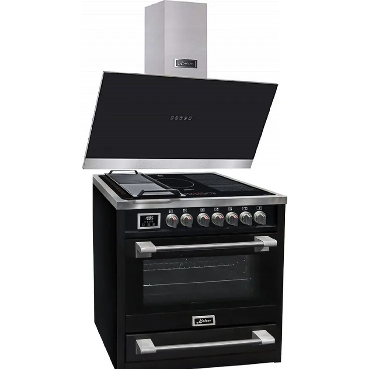 Kaiser HC 93691 IS Elektro Standherd 90 cm + Dunstabzugshaube AT 9440 ECO 90 cm