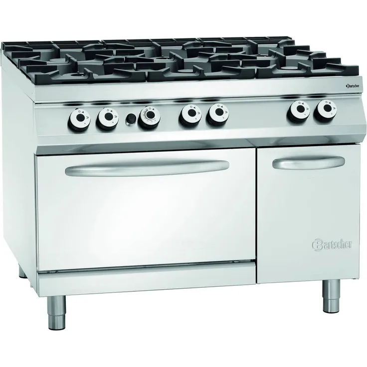 6 Flammen Gasherd, Elektrobackofen 21GN, NS