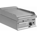 Saro E7-KTG1BBR Gas-Griddleplatte Tischmodell, Maße: B 400, Bratplatte: 395 x T 700, Bratplatte: 530 x H 270, freistehend, Edelstahl, silber