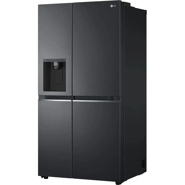 LG GSLV71MCLE Side-by-Side-Kühlschrank, freistehend, schwarz, NoFrost, Wasser- und Eiswürfelspender, Wassertank, Breite 91.3 cm – Bild 1