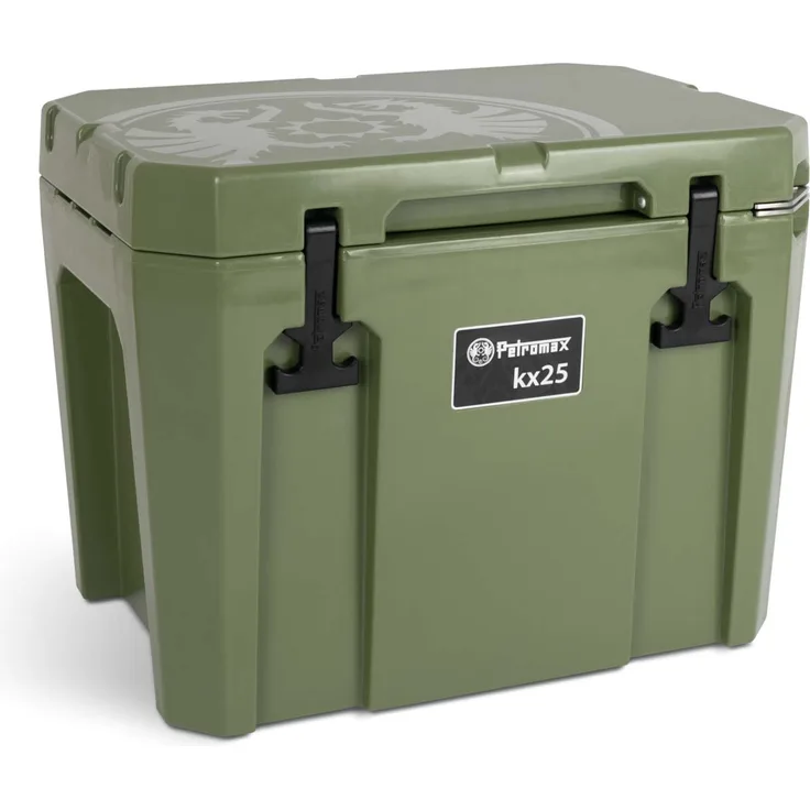 Petromax KX25, passive Kühlbox, 25 Liter, integrierte Griffe, Kühlleistung bis zu 288 Stunden, olivgrün