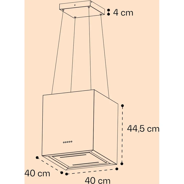 Klarstein Kronleuchter Smart Inselhaube – Bild 7