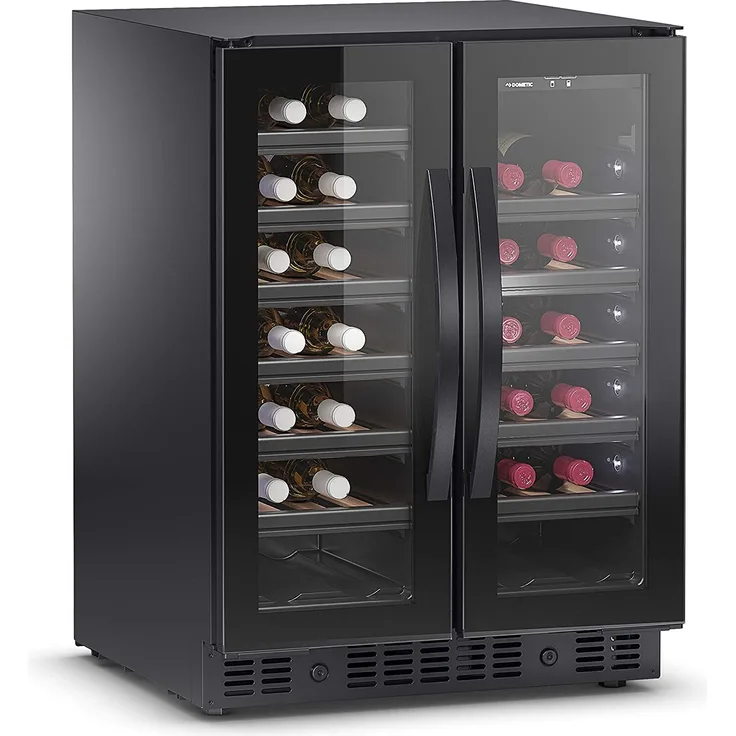 Dometic E40FGD Weinkühlschrank, freistehend, schwarz, 2 Temperaturzonen, für 40 Flaschen