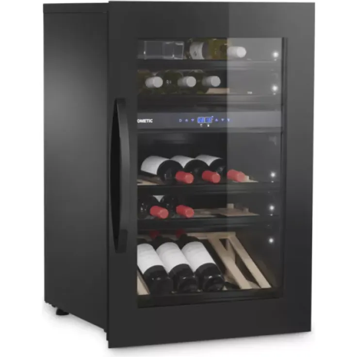 Dometic E49FGB Einbau-Weinkühlschrank, schwarz, 2 Temperaturzonen, für 49 Flaschen