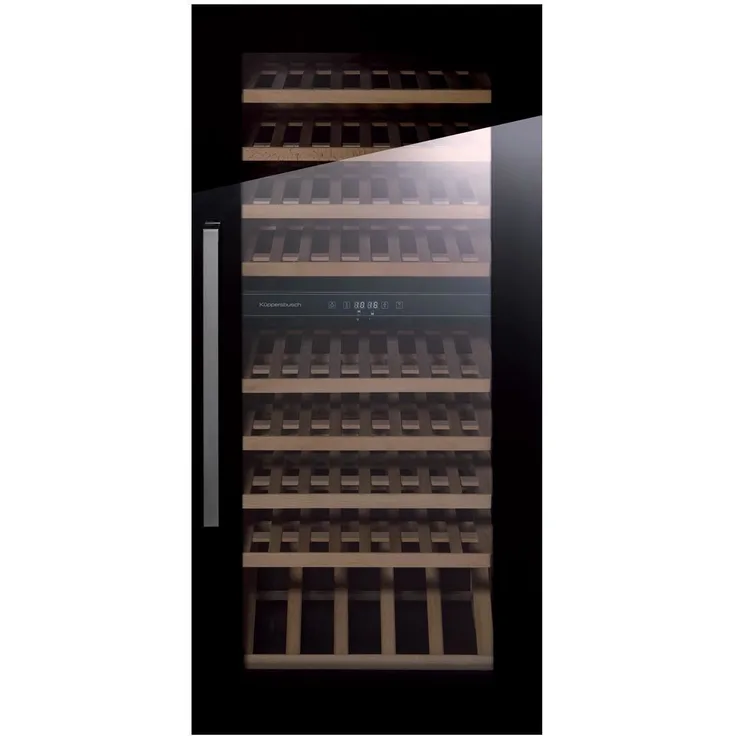 Küppersbusch FWK 4800.0 S1 K-Series 8 Einbau-Weinkühlschrank, Schwarz-Edelstahl, für 79 Flaschen