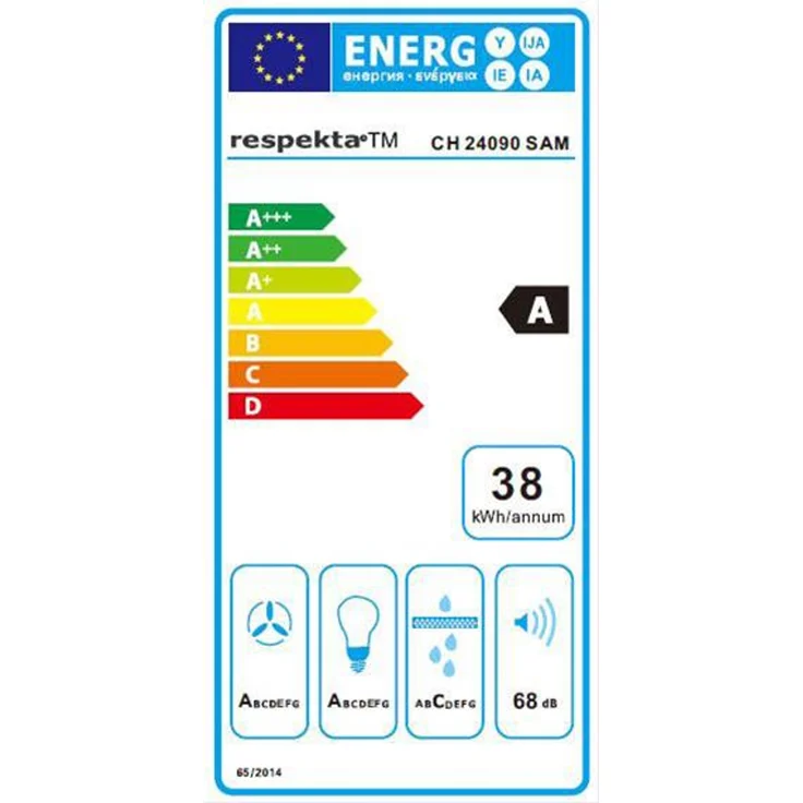 Respekta CH 24090 SA Dunstabzugshaube 90cm schwarz – Bild 2