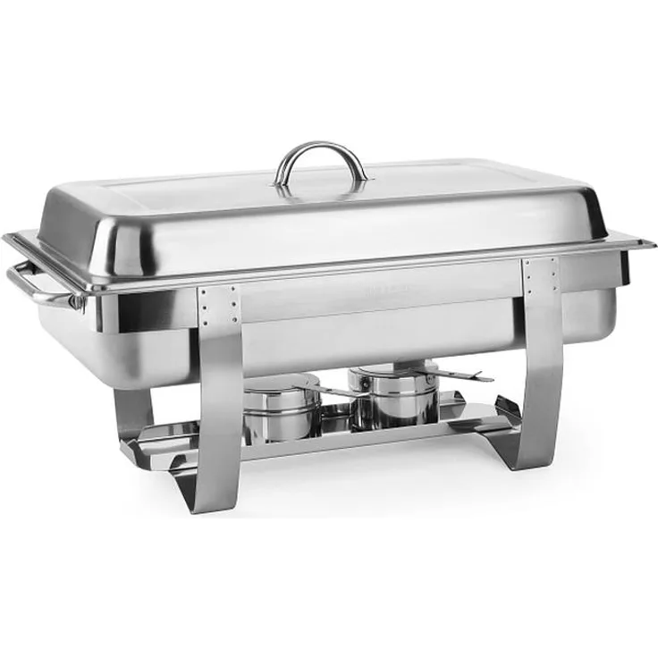 Hendi 471005 Chafing Dish Gastronorm 1-1 Warmhalteplatte, 10 Liter, bis zu 100 mm tief, Edelstahl