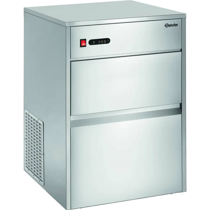 Bartscher C50 Eiswürfelbereiter, 380W, luftgekühlt, Hohlkegel, Edelstahl