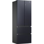 Haier HFW7720ENMB French-Door-Kühlschrank, freistehend, schwarz, NoFrost, Festwasseranschluss, 0-Grad-Zone, LED, Breite 70 cm