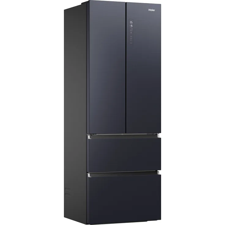 Haier HFW7720ENMB French-Door-Kühlschrank, freistehend, schwarz, NoFrost, Festwasseranschluss, 0-Grad-Zone, LED, Breite 70 cm