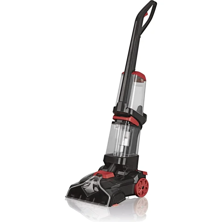 CLEANmaxx 08185 Teppichreiniger Professional mit Vibrations- und Seitenbürsten, schwarz-rot – Bild 1
