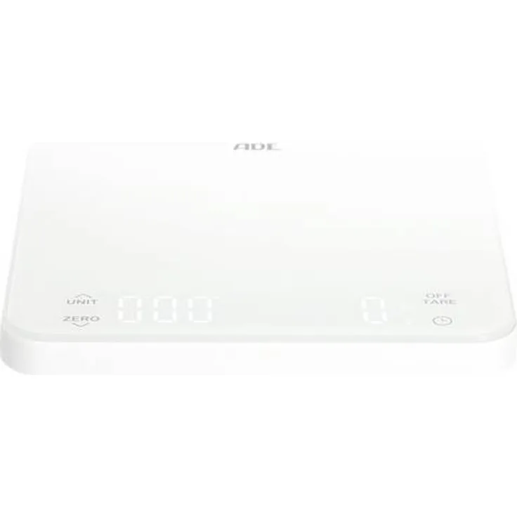 ADE KE 2100 digitale Küchenwaage, mit Timer, akkubetrieben, weiß