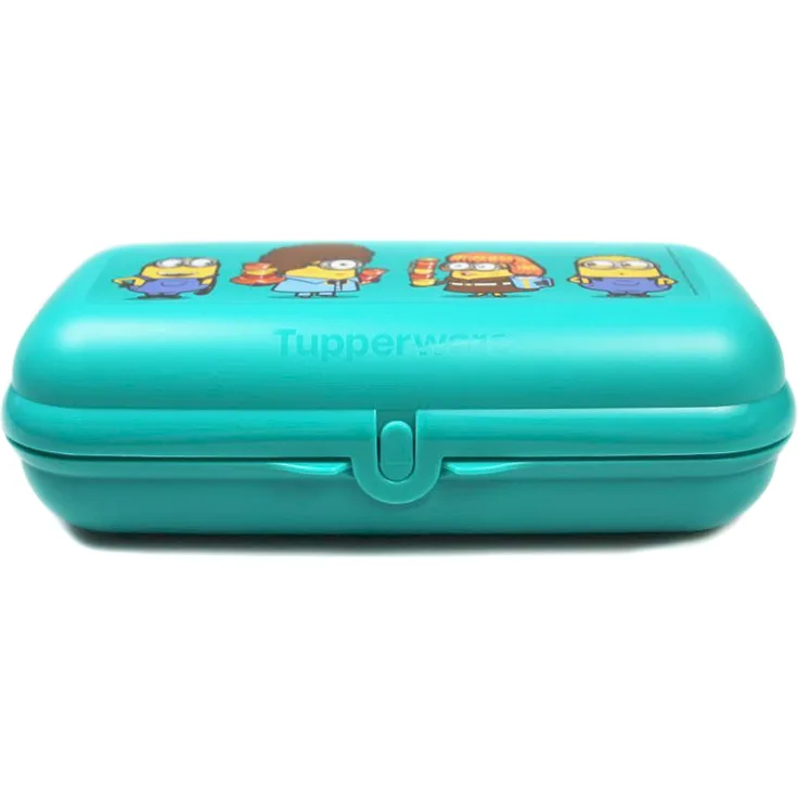 TUPPERWARE To Go Maxi-Twin türkis Minions Brotdose Box Lunchbox Behälter Maxitwin