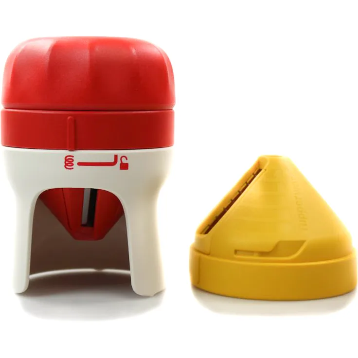 TUPPERWARE Spiralino Profi-Chef rot weiß + Einsatz gelb Spaghetti Gemüseschneider