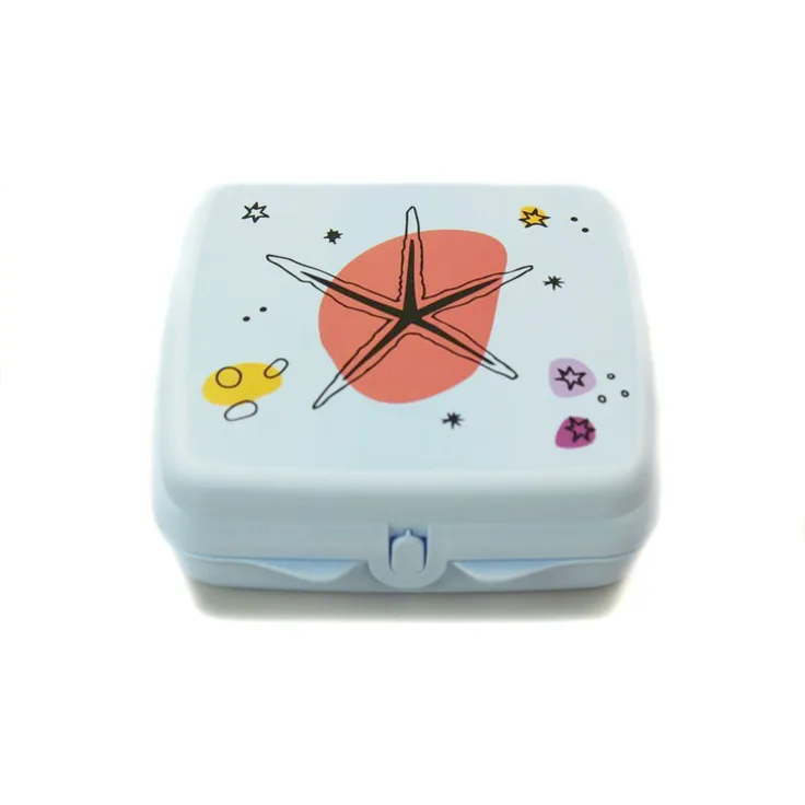 TUPPERWARE To Go Sandwich-Box hellblau "Seestern" Pausenbox Brotbox Schule