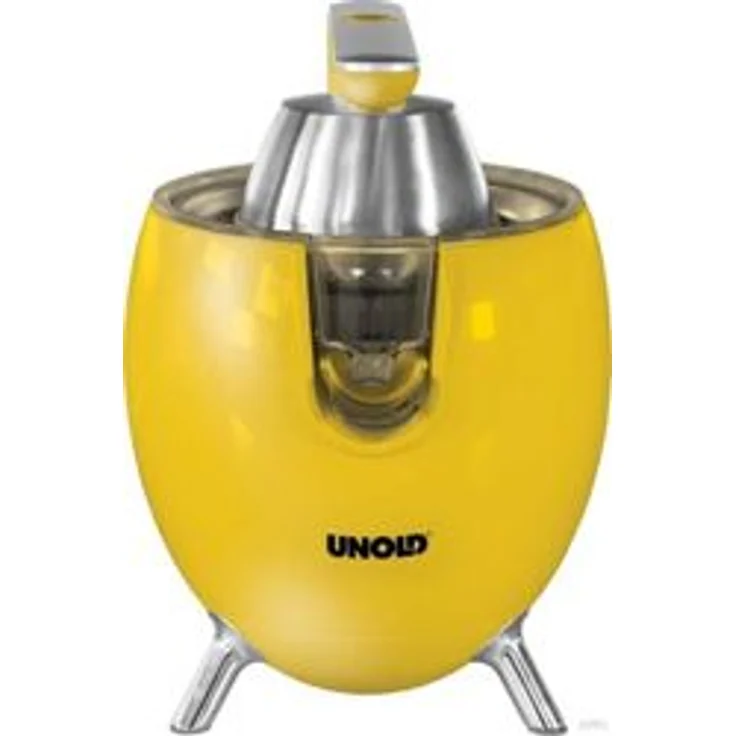 Unold 78132 Power Juicy Yellow Zitruspresse, 300W, zwei unterschiedlich große Kegel, Kunststoff, Edelstahl, gelb – Bild 1