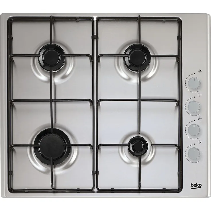 Beko HIGG641C3SX, Edelstahl, Integriert, 60 cm, Gaskochfeld, Edelstahl, 4 Zone(n)