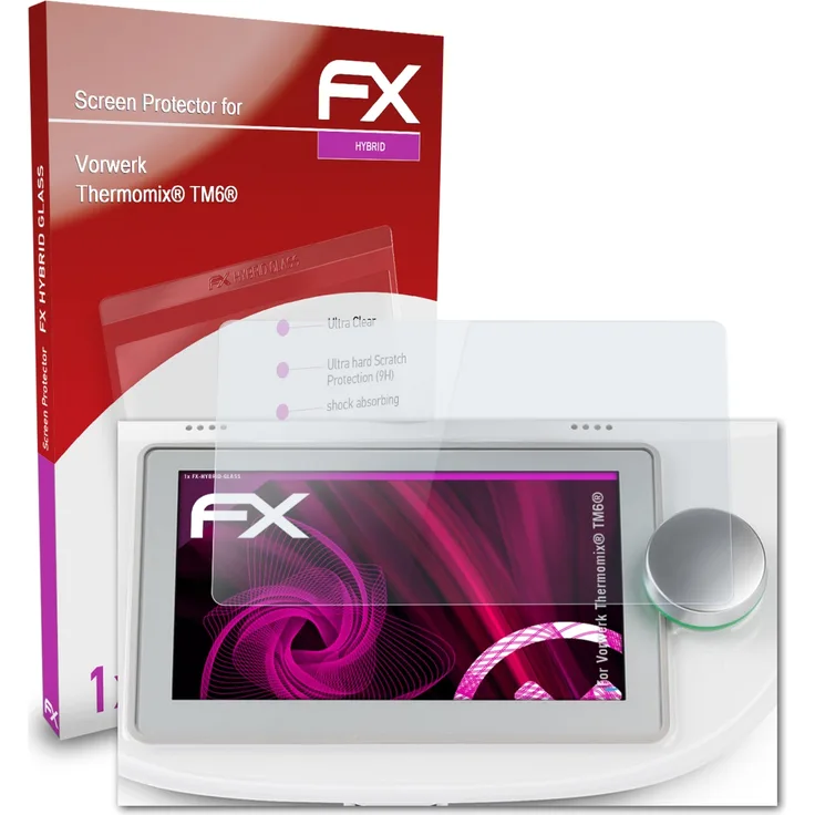 atFoliX Panzerfolie, kompatibel mit Vorwerk Thermomix TM6, 9H, Schutzpanzer