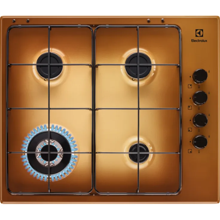 Electrolux EGS6414T, Messing, Integriert, Gaskochfeld, 4 Zone(n), 4 Zone(n), Regelmäßig