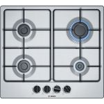 Bosch Serie 4 PGP6B5B85, Edelstahl, Integriert, 58 cm, Gaskochfeld, Edelstahl, 4 Zone(n)