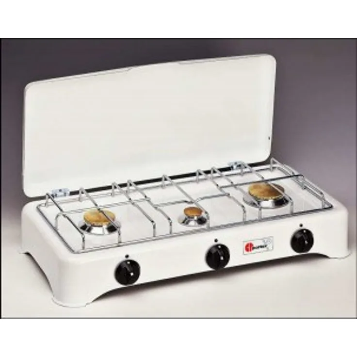 KitchenChef 5327C, Weiß, Countertop (placement), Gaskochfeld, Emailliert, 3 Zone(n), 3 Zone(n)