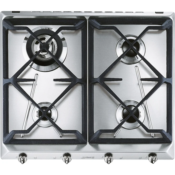 Smeg SRV564GH3, Edelstahl, Integriert, 60 cm, Gaskochfeld, Edelstahl, 4 Zone(n) – Bild 1