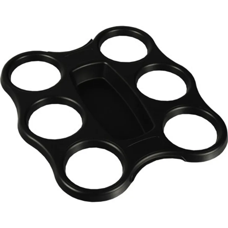 3 Becher-Trays, PS 22,4 cm x 24,4 cm x 2,4 cm schwarz für 6 Becher