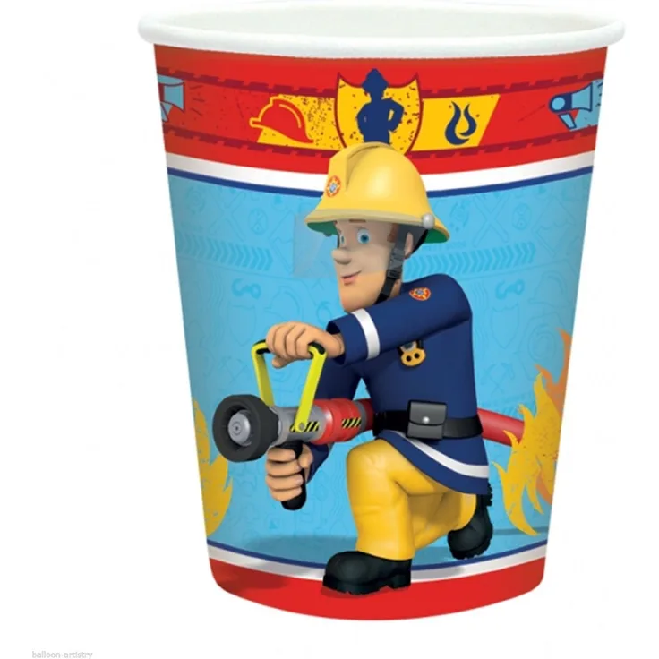 Feuerwehrmann Sam - Pappbecher - Partydekoration