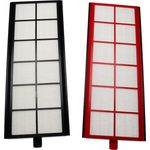 vhbw Filterset kompatibel mit Zehnder ComfoAir 350, 550 Lüftungsgerät - Luftfilter G4 - F7 (2 Stück), 50 x 17 x 1 cm, Weiß - Rot - Schwarz