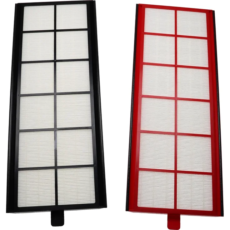 vhbw Filterset kompatibel mit Zehnder ComfoAir 350, 550 Lüftungsgerät - Luftfilter G4 - F7 (2 Stück), 50 x 17 x 1 cm, Weiß - Rot - Schwarz