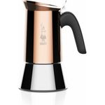 Bialetti Espressokocher New Venus für 6 Tassen, Espresso, Espressokanne, Induktion, Edelstahl, Kupfer, 235 ml, 7285