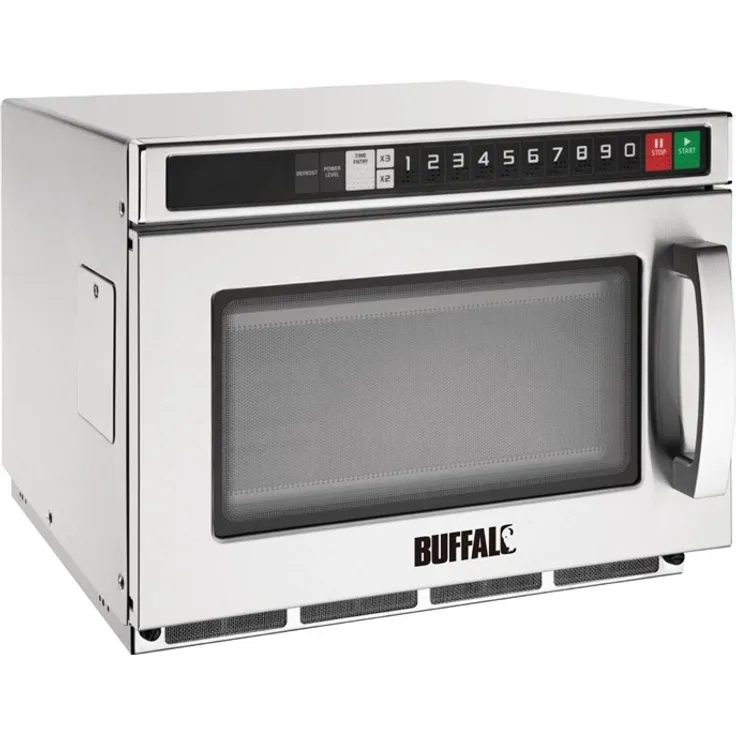 Buffalo FE143 Gastro-Mikrowelle, Standgerät, Garraum 17L, programmierbar, 1800W, 11 Leistungsstufen, 100 Programme, Edelstahl
