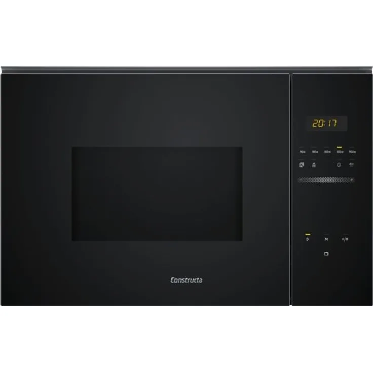 Constructa CC4P91562 Einbau-Mikrowelle, Garraum 25L, 900W, 5 Leistungsstufen, Hydro Clean, Memory-Funktion, LED-Innenbeleuchtung, schwarz
