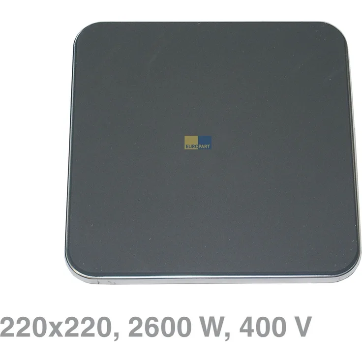 EGO 11.22454.238 Kochplatte Großkochplatte Viereckkochzone Gußplatte Gewerbekochfeldgußplatte 220x220mm 2600W 400V Gewerbegerät Elektroherd Grossküchenkochmulde