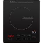 HOMCOM Einzelkochplatte Elektrokochfeld mit 8 Leistungs- und Temperaturstufen 4 Stunden Timer Kindersicherung Sensor Touch-LED-Display Schwarz 38 x 31 x 6,3 cm