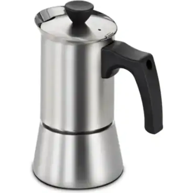 Bosch HEZ9ES100 Espressokocher, 4 Tassen, 200 ml, induktionsgeeignet, wärmeisolierter Griff, edelstahl