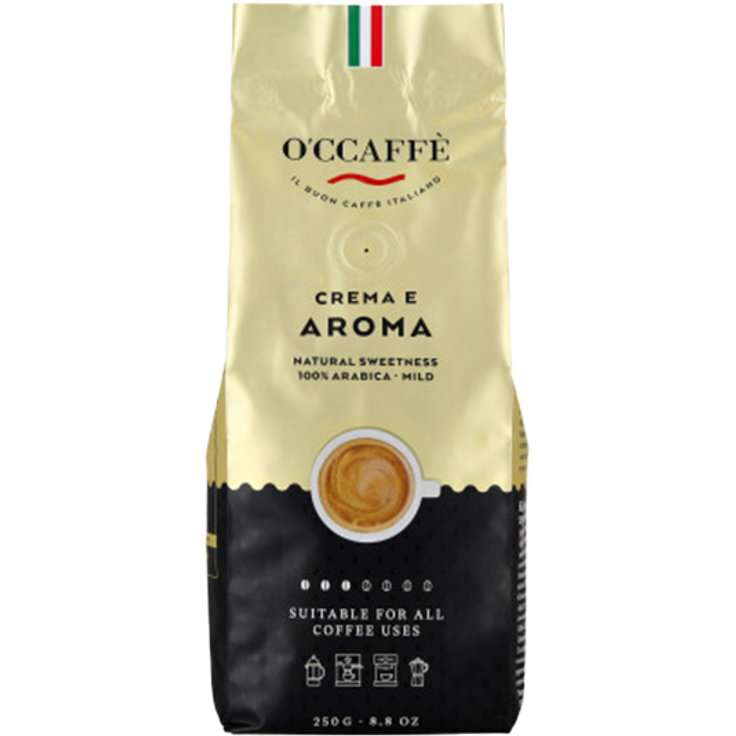 O'CCAFFÈ Crema E Aroma, 250g ganze Bohne