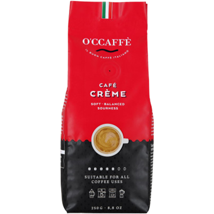 O'CCAFFÈ Café Crème, 250g ganze Bohne