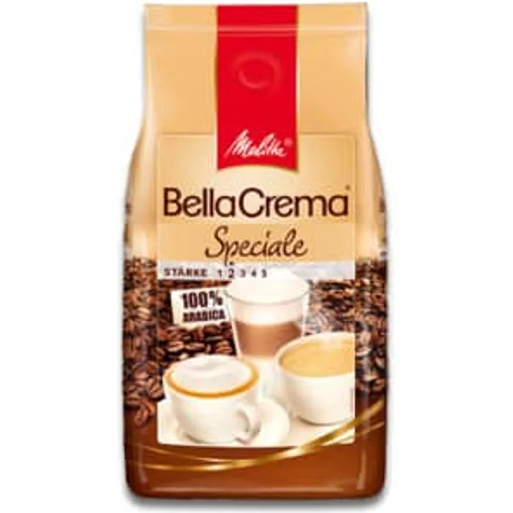 BellaCrema Speciale Kaffeebohnen 1kg 100% Arabica sanfte Röstung