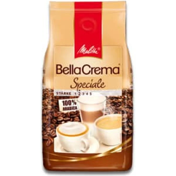 BellaCrema Speciale Kaffeebohnen 1kg 100% Arabica sanfte Röstung